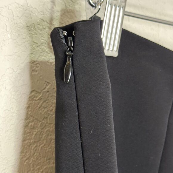 Elie Tahari Pants Womens 6 Black Ankle Slim Tapered Side Zip Triacetate Blend - Picture 6 of 12